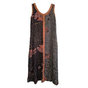 Kusnadi Womens L Maxi Dress Multi Color Hand Made Rayon Floral Jacquard Boho